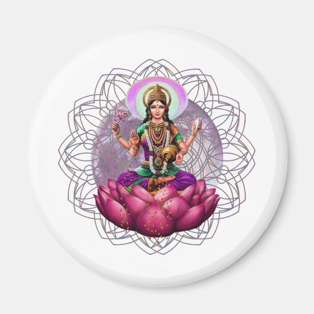 Goddess Lakshmi mandala Magnet (Front)