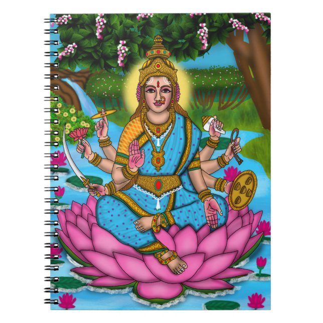 Goddess Lakshmi  Notebook (Front)