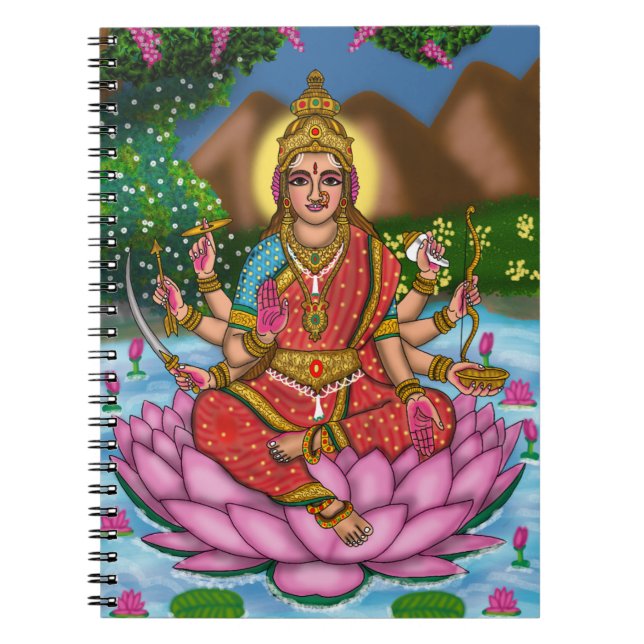 Goddess Lakshmi  Notebook (Front)