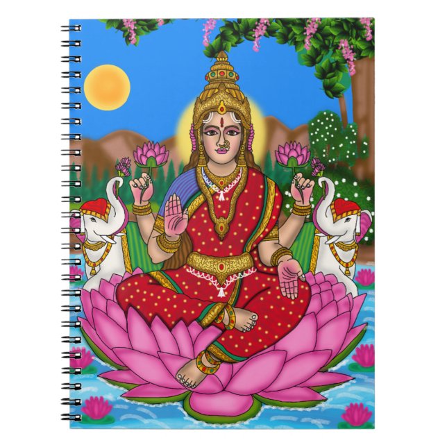 Goddess Lakshmi Stationery Notebook (Front)