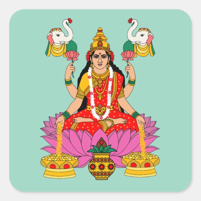 Goddess Lakshmi Sticker (Front)