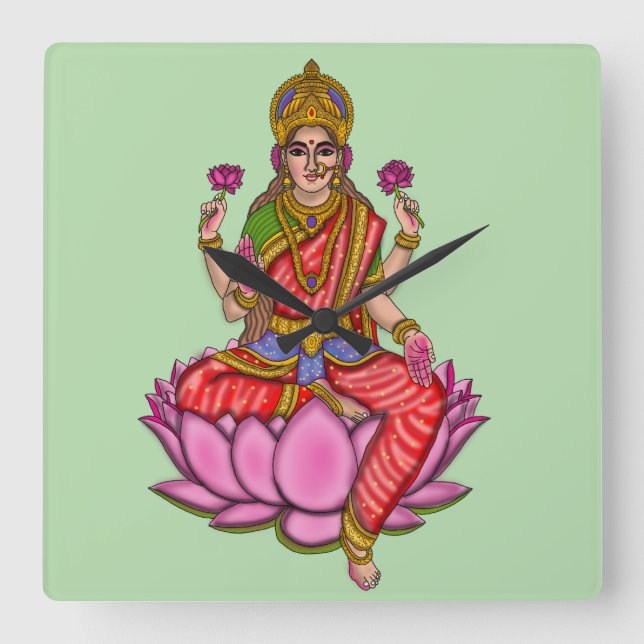 Goddess Lakshmi Wall Clock (Front)
