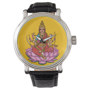 Goddess Lakshmi Wall Clock Watch