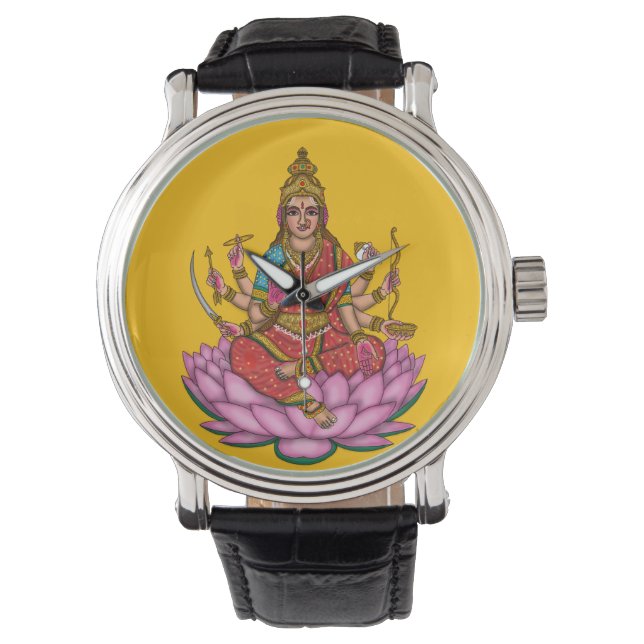 Goddess Lakshmi Wall Clock Watch (Front)