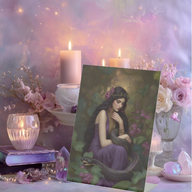 Goddess Lilith The Serpent Queen Awakens Portrait  Pedestal Sign (Creator Uploaded)