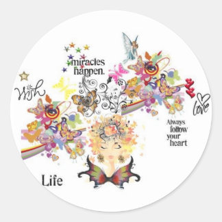 Goddess LOVE Sticker's Classic Round Sticker