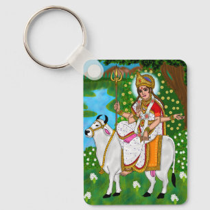 Goddess Mahagauri Keychain