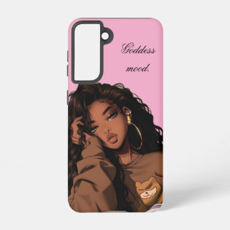 Goddess Mood Melanin Girl Pink Samsung Galaxy Case