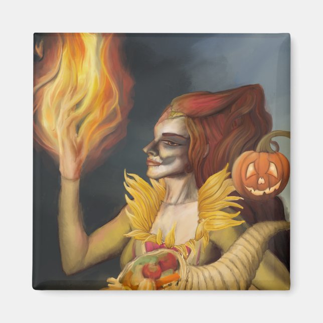 Goddess of Autumn Magnet (Front)