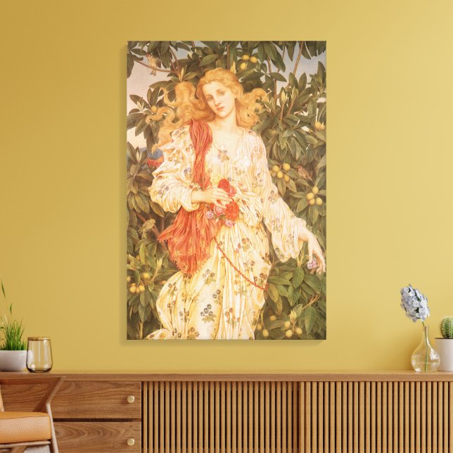Goddess of Blossoms and Flowers, Flora by Morgan Canvas Print (Insitu(LivingRoom))
