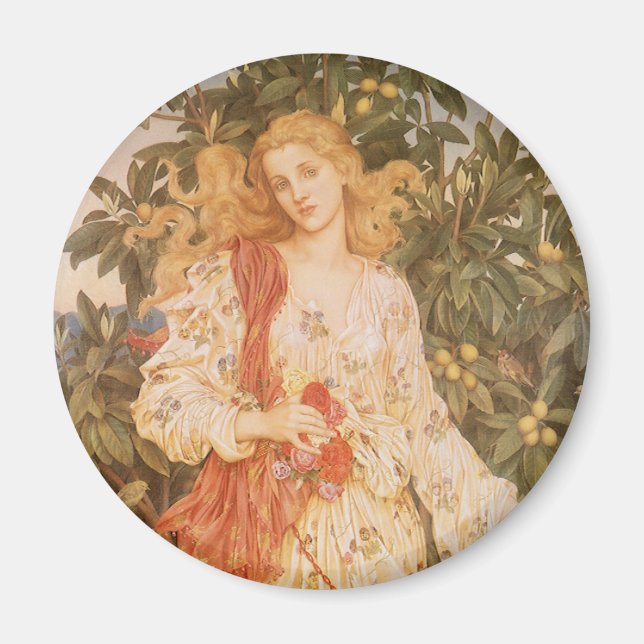 Goddess of Blossoms and Flowers, Flora by Morgan Magnet (Front)