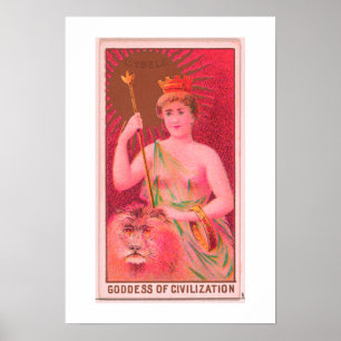 Goddess of Civilisation, Cybele, Poster Print