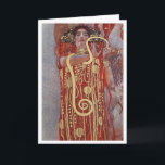Goddess of Health, Hygieia (Salus), Gustav Klimt Card<br><div class="desc">Gustav Klimt (July 14, 1862 – February 6, 1918) was an Austrian symbolist painter and one of the most prominent members of the Vienna Secession movement. Klimt is noted for his paintings, murals, sketches, and other objets d'art. In addition to his figurative works, which include allegories and portraits, he painted...</div>