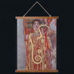 Goddess of Health, Hygieia (Salus), Gustav Klimt Hanging Tapestry<br><div class="desc">Gustav Klimt (July 14, 1862 – February 6, 1918) was an Austrian symbolist painter and one of the most prominent members of the Vienna Secession movement. Klimt is noted for his paintings, murals, sketches, and other objets d'art. In addition to his figurative works, which include allegories and portraits, he painted...</div>