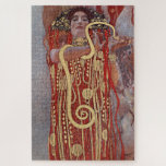 Goddess of Health, Hygieia (Salus), Gustav Klimt Jigsaw Puzzle<br><div class="desc">Gustav Klimt (July 14, 1862 – February 6, 1918) was an Austrian symbolist painter and one of the most prominent members of the Vienna Secession movement. Klimt is noted for his paintings, murals, sketches, and other objets d'art. In addition to his figurative works, which include allegories and portraits, he painted...</div>