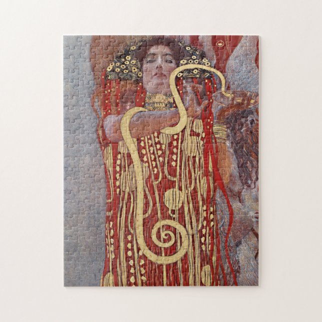 Goddess of Health, Hygieia (Salus), Gustav Klimt Jigsaw Puzzle (Vertical)