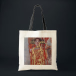 Goddess of Health, Hygieia (Salus), Gustav Klimt Tote Bag<br><div class="desc">Gustav Klimt (July 14, 1862 – February 6, 1918) was an Austrian symbolist painter and one of the most prominent members of the Vienna Secession movement. Klimt is noted for his paintings, murals, sketches, and other objets d'art. In addition to his figurative works, which include allegories and portraits, he painted...</div>