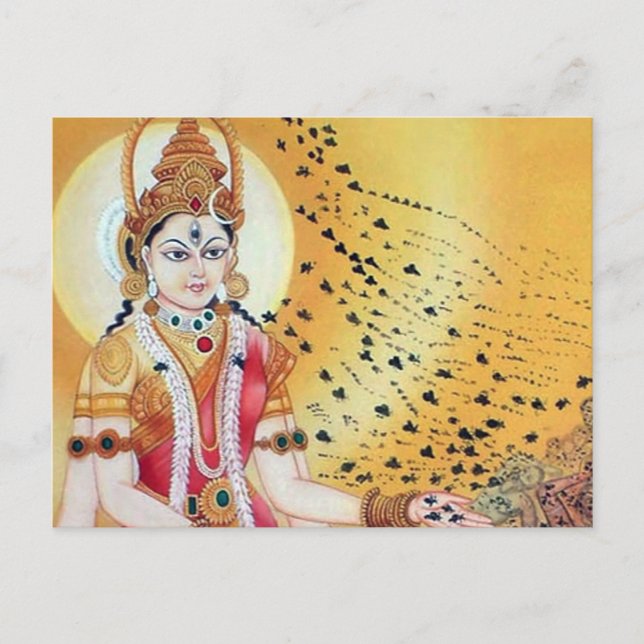Goddess of Honey Bees Ancient Spiritual FineArt Postcard (Front)