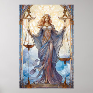 Goddess of Justice: Symbolising Balance and Streng Poster