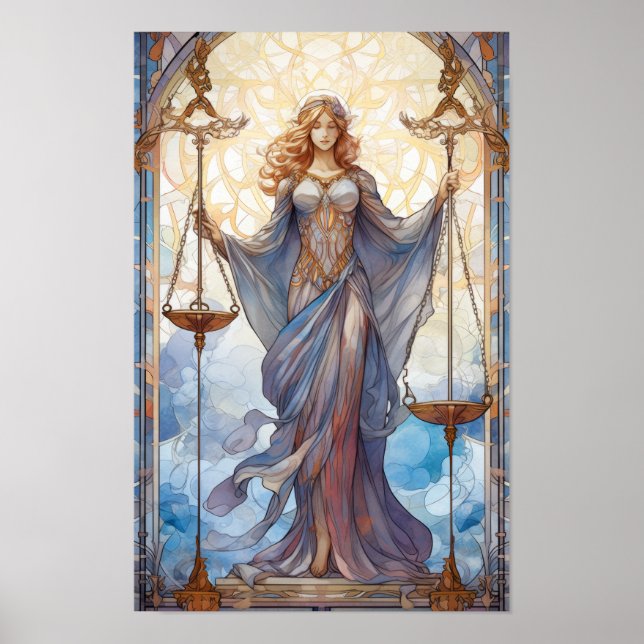 Goddess of Justice: Symbolising Balance and Streng Poster (Front)