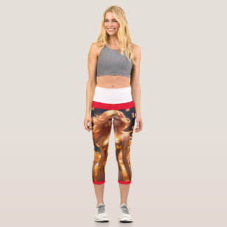 Goddess of Love: Portrait of Aphrodite Capri Leggings