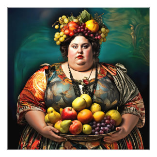 "Goddess of Overindulgence" Colourful Portrait     Photo Print