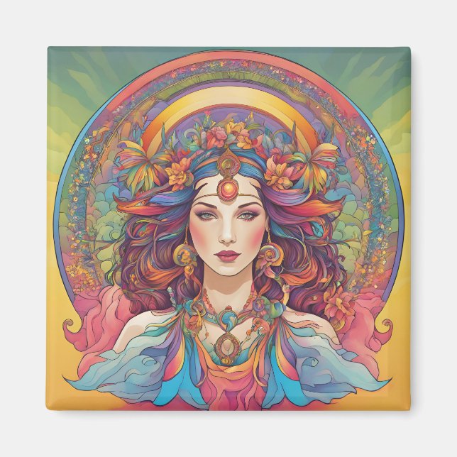 Goddess Of Rainbows  Magnet (Front)