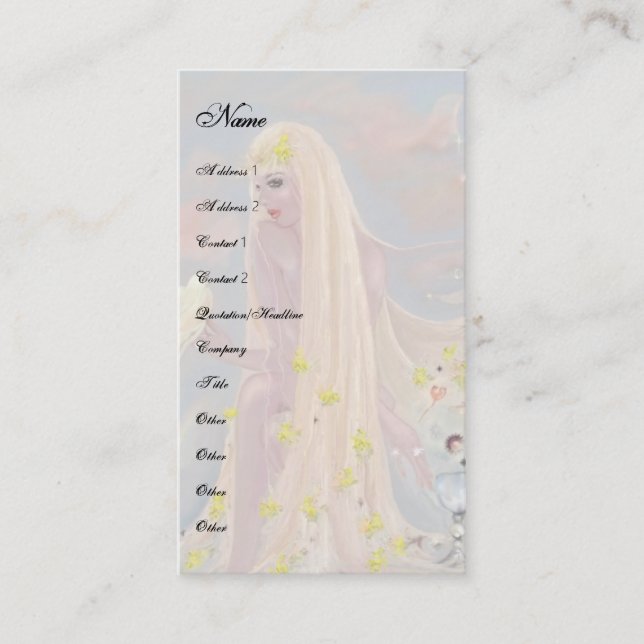 Goddess of Spring! Business Card (Front)