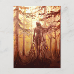 goddess of the forest postcard