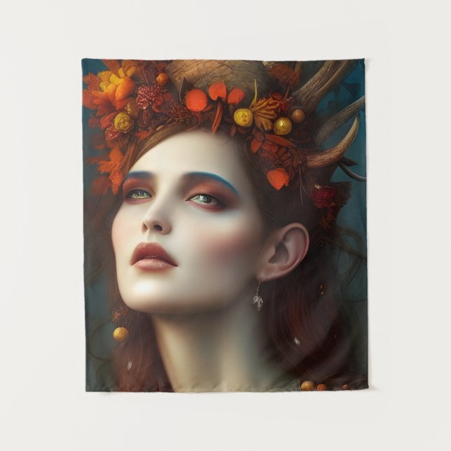 Goddess of the Harvest Fantasy Digital Art  Tapestry (Front)
