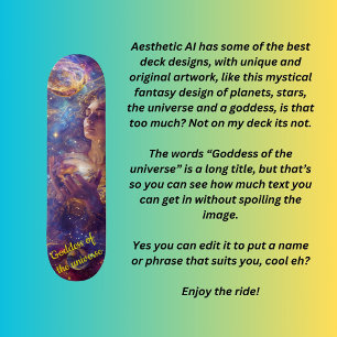 Goddess of the universe  skateboard