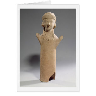 Goddess or worshipper with raised arms, figurine,