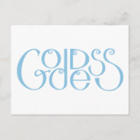 Goddess pale blue Postcard