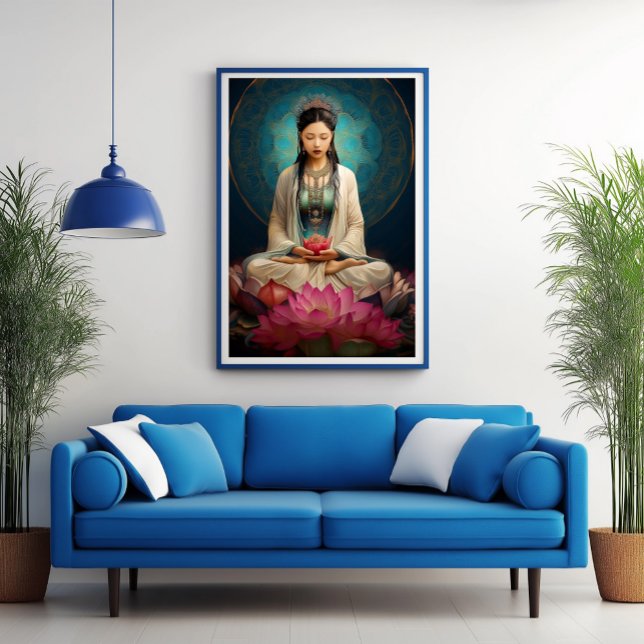 Goddess Quan Yin High Frequency Portrait Painting Poster (Creator Uploaded)