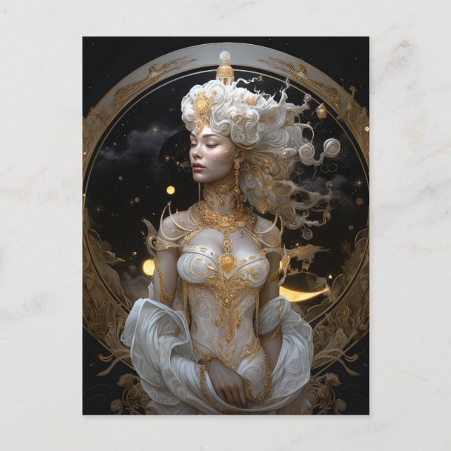 Goddess Queen Fantasy Art Postcard (Front)