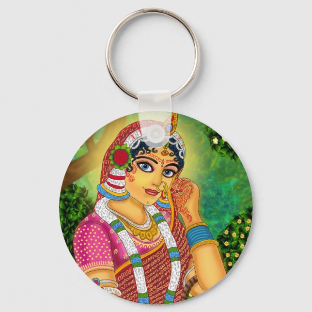 Goddess Radha Keychain (Front)