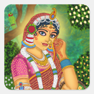 Goddess Radha Sticker