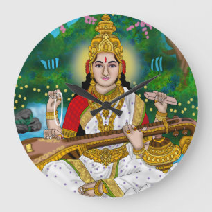 Goddess Saraswati Clock