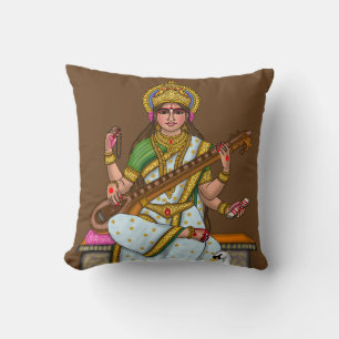 Goddess Saraswati Cushion