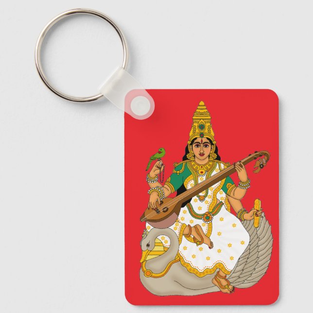 Goddess Saraswati Keychain (Front)