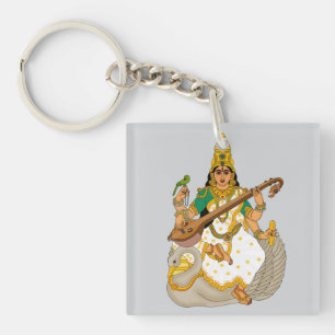 Goddess Saraswati Keychain
