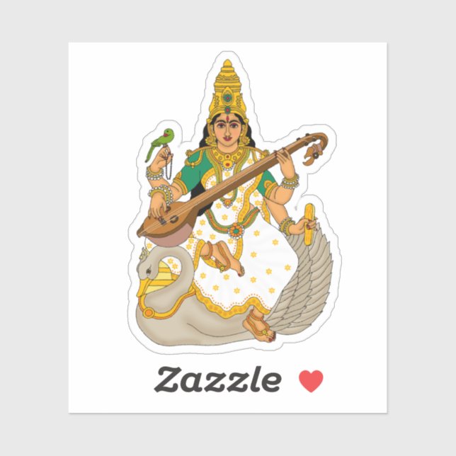 Goddess Saraswati Sticker (Sheet)