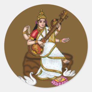 Goddess Saraswati Stickers