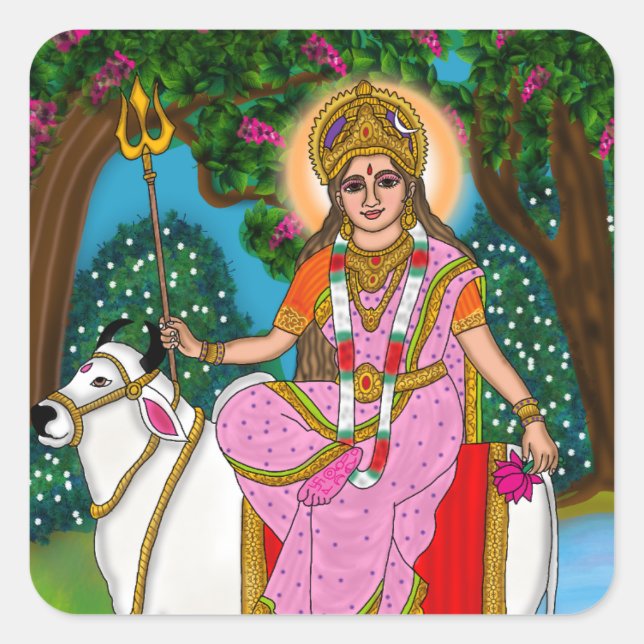 Goddess Shailputri Stickers (Front)