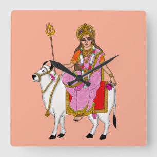 Goddess Shailputri Wall Clock