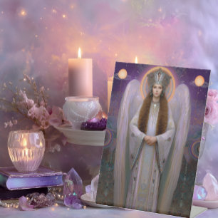 Goddess Shekinah High Frequency Kabbalist Art Pedestal Sign