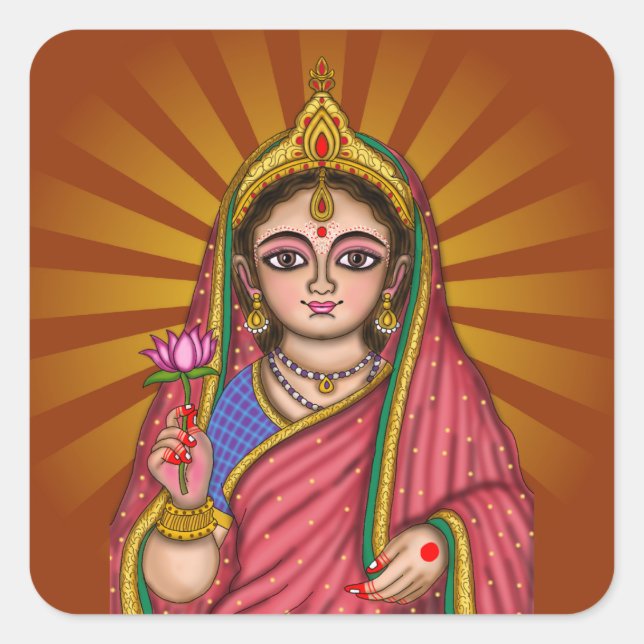 Goddess Sita  Square Sticker (Front)