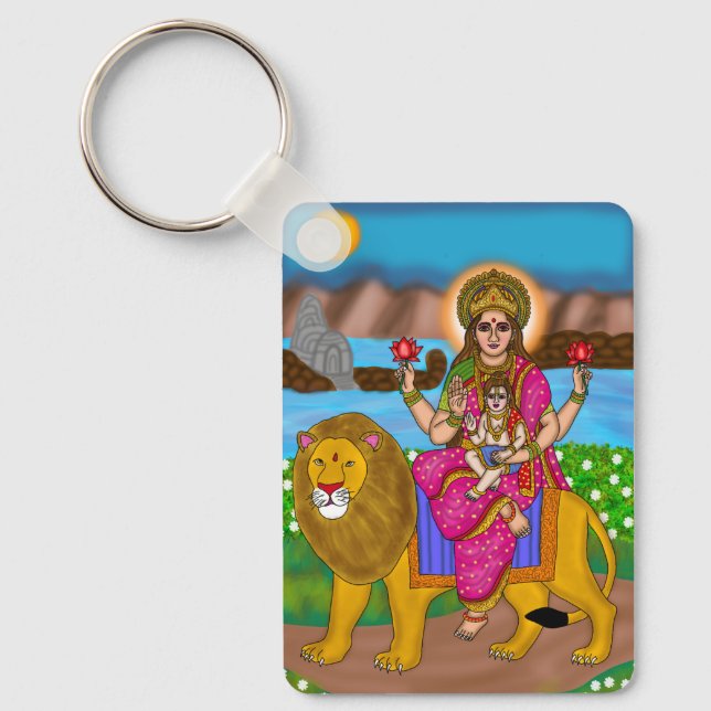 Goddess Skandamata Keychain (Front)