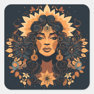 Goddess Square Sticker