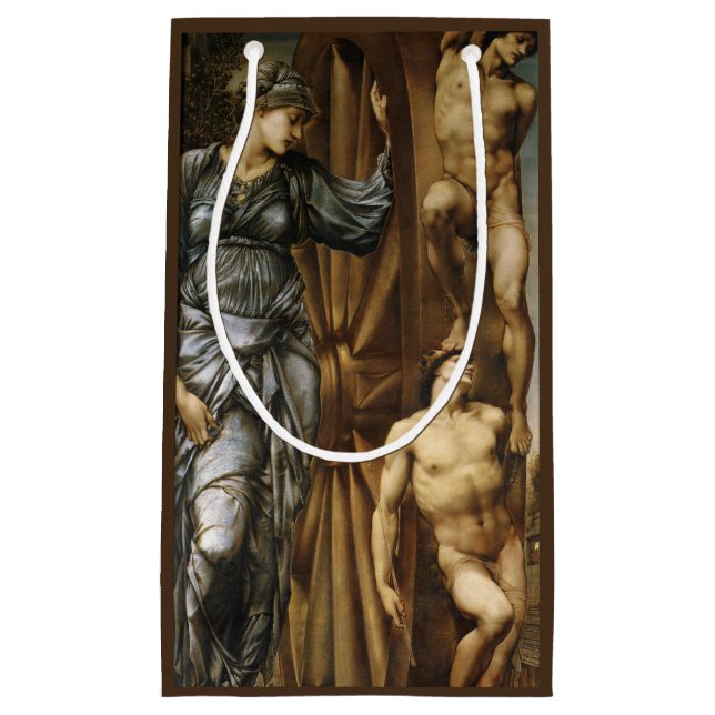 Goddess Turning the Wheel of Fortune (Burne-Jones) Small Gift Bag (Front)